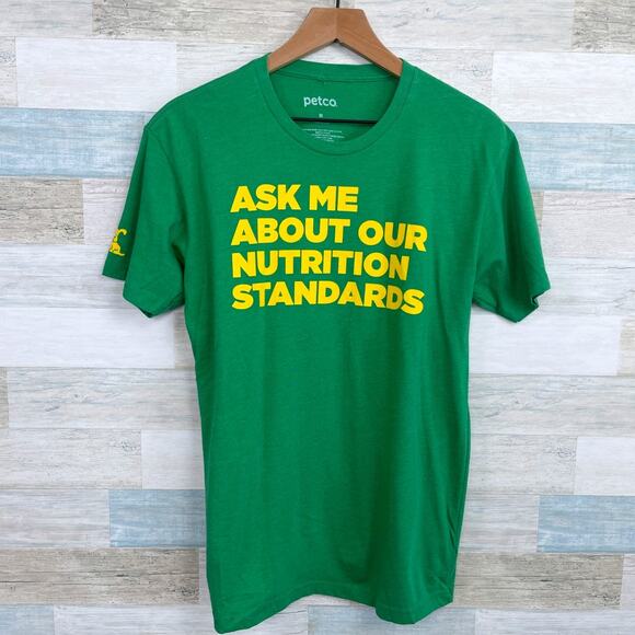 Petco Employee Uniform T Shirt Green Short Sleeve Cotton Blend Mens Medium - Picture 1 of 5